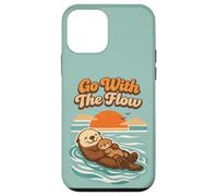 Carcasa para iPhone 12 Mini Go with The Flow Sea Otter Retro Animal