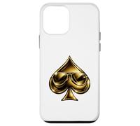 Carcasa para iPhone 12 Mini Golden Spade Sunglasses Poker Casino Lucky Symbol