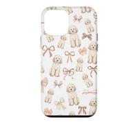 Carcasa para iPhone 12 Mini Goldendoodle - Patrón de Lazo para Perro, Lindo Coqueta Doodle Pet Kawaii