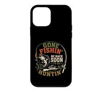 Carcasa para iPhone 12 Mini Gone Fishing Be Back To Go Hunting Diseño Vintage