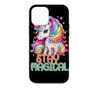 Carcasa para iPhone 12 Mini Gráfico de fantasía con un Bonito arcoíris de Stay Magical Unicorn