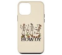 Carcasa para iPhone 12 Mini Gráfico del Fantasma de Halloween de Howdy Western Skeletons Cowboy