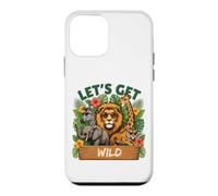 Carcasa para iPhone 12 Mini Gráfico Divertido de zoológico Let's Get Wild Safari Animals