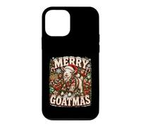 Carcasa para iPhone 12 Mini Gráfico navideño Retro de Farm Goat Merry Goatmas