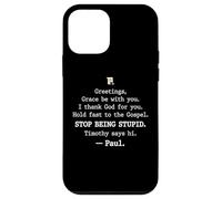 Carcasa para iPhone 12 Mini Greetings Grace Be with You I Thank God for You Hold Fast