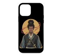 Carcasa para iPhone 12 Mini Guerrero Samurai Africano Katana Negro Historia Mes Bushido