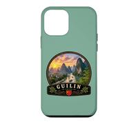 Carcasa para iPhone 12 Mini Guilin China Montañas Karst Li Río Paisaje Viaje Desig