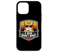 Carcasa para iPhone 12 Mini Hago lo Que Quiero, Amante del dueño de un Gato, Divertido, Retro, Broma Vintage