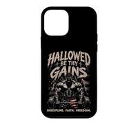 Carcasa para iPhone 12 Mini Hallowed Be Thy Gains Halterofilia Fitness USA Culturista