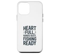 Carcasa para iPhone 12 Mini Heart Full Hands Busy Fishing Ready Angler Cita