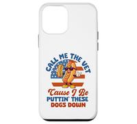 Carcasa para iPhone 12 Mini Hot Dog Call Me The Vet Cause I Be Puttin ' These Dogs Down