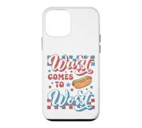 Carcasa para iPhone 12 Mini Hotdog Wurst llega a lo Peor Divertido Perrito Caliente del 4 de Julio
