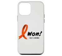 Carcasa para iPhone 12 Mini I Beat Leukemia Graphic, I Won! Orange Ribbon For Survivors