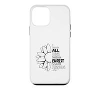 Carcasa para iPhone 12 Mini I Can Do All Things Through Christ Sunflower