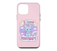 Carcasa para iPhone 12 Mini I Have Contempt Cute Kawaii Dragon Sarcástico Mood Art Rosa