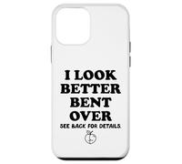 Carcasa para iPhone 12 Mini I Look Better Bent Over Book See Back for Details Peach Butt