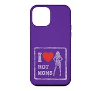 Carcasa para iPhone 12 Mini I Love Hot Moms - Camiseta Retro para Hombre y Mujer, diseño con Texto Divertido