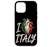 Carcasa para iPhone 12 Mini I Love Italy - Bandera anatómica de Italia, Regalo de Viaje