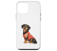 Carcasa para iPhone 12 Mini I Love Mom Dachshund, Wiener Dog Love Humor Hot Dogs Mamás