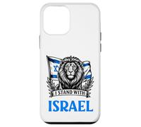Carcasa para iPhone 12 Mini I Stand with Israel Hebreo Lion Flag Design