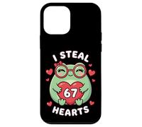 Carcasa para iPhone 12 Mini I Steal Hearts 67 Frog Valentine Kawaii Girl Frog Love