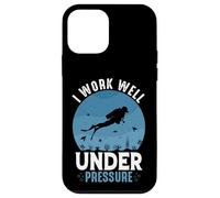 Carcasa para iPhone 12 Mini I Work Well Under Pressure Divertido Buceo Retro Océano