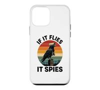Carcasa para iPhone 12 Mini If It Flies It Spies Cuervo Vigilancia Pájaro Retro Conspiración