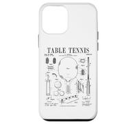 Carcasa para iPhone 12 Mini Impresión de Dibujo de Patente Vintage de Ping Pong de Tenis de Mesa