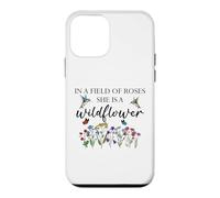 Carcasa para iPhone 12 Mini In a Field of Roses She is a Wildflower Hummingbird Floral