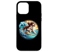 Carcasa para iPhone 12 Mini Inglés Springer Spaniel Perro Surfing Surfer Dueño Tabla de Surf