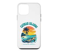 Carcasa para iPhone 12 Mini Islas Caimán Caribbean Paradise Sea Turtle Sunset Camiseta
