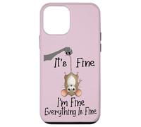 Carcasa para iPhone 12 Mini It's Fine I'm Fine Everything is Fine Funny Cute Mouse Rat