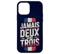 Carcasa para iPhone 12 Mini Jamais Deux Sans Trois Francia FRA Vintage
