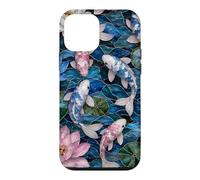 Carcasa para iPhone 12 Mini Japanese Transgender Koi Fish Stained Art Trans Lotus Pond