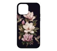 Carcasa para iPhone 12 Mini Jardín botánico de Flores de Magnolia de colibrí