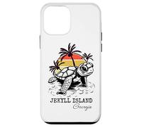 Carcasa para iPhone 12 Mini Jekyll Island Georgia Sea Turtle Preserve 70s Estilo Retro