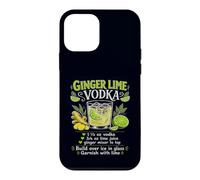 Carcasa para iPhone 12 Mini Jengibre Lima Vodka Receta De Cóctel Divertido Bartender Mixology
