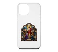 Carcasa para iPhone 12 Mini Jesús Bienaventuranzas Sermón Mosaico Gótico Arte Cristiano Icono