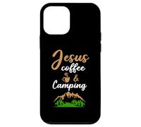 Carcasa para iPhone 12 Mini Jesus Coffee and Camping Cafeine Barista Camp Lover