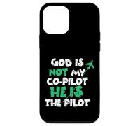 Carcasa para iPhone 12 Mini Jesus God is The Pilot Aviation Christian Faith