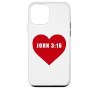 Carcasa para iPhone 12 Mini John 3:16 God So Loved The World Bible Verse Reference Heart