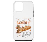 Carcasa para iPhone 12 Mini Juego de Palabras de celebración de ratón Lindo Don't Baguette It