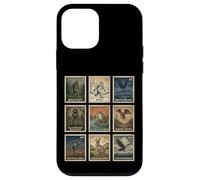 Carcasa para iPhone 12 Mini Juego de Sellos Cryptid Bigfoot Yeti Mothman Legendary Creatures