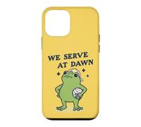 Carcasa para iPhone 12 Mini Jugador de Voleibol de Rana Divertida Que servimos al Amanecer