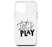 Carcasa para iPhone 12 Mini Juguemos una Frase de guión audaz sobre Fondo Gris