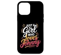 Carcasa para iPhone 12 Mini Just A Girl Who Loves Johnny T-Shirt Cute John Johnny