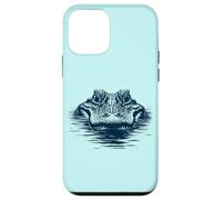 Carcasa para iPhone 12 Mini Just Chillin ’Gator - Minimal Alligator Eyes Afloat