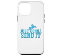Carcasa para iPhone 12 Mini Just Gonna Send It Snowmobile Snow Trineo Invierno Montaña Regalo