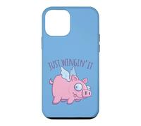 Carcasa para iPhone 12 Mini Just Wingin' It Derpy Flying Pig