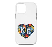 Carcasa para iPhone 12 Mini Kansas City KC Plaza Lights Festive Christmas Heart
